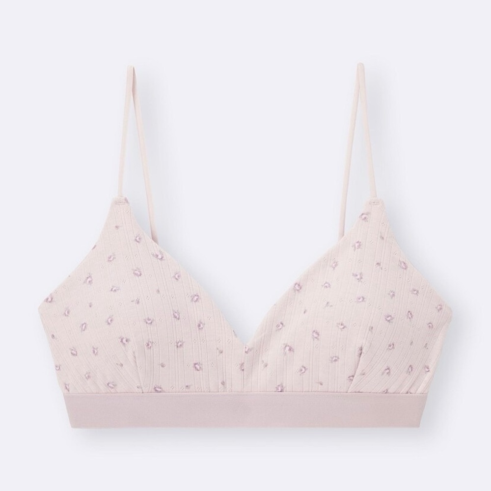GU Rose Bralette with Matching Boxer Briefs in Pink